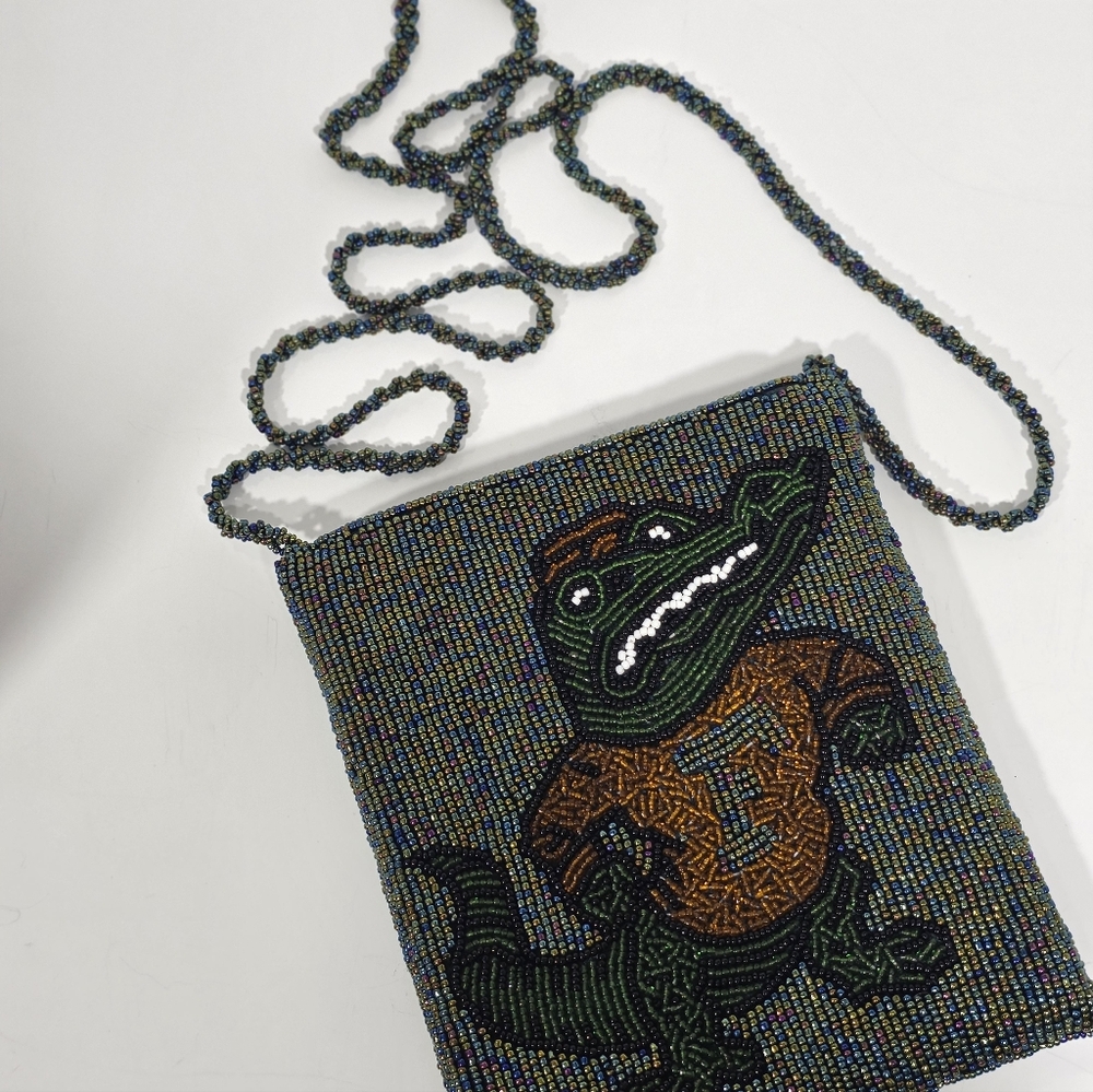 Vintage Florida Gators Beaded Mini Crossbody Bag UF Gator Novelty Purse Y2K Rare - Picture 8 of 8
